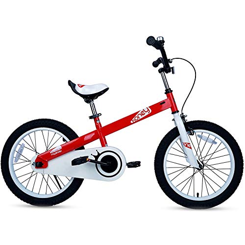 RoyalBaby Boys Girls Kids Bike 18 Inch Honey Bicycles with Kickstand Child Bicycle Red