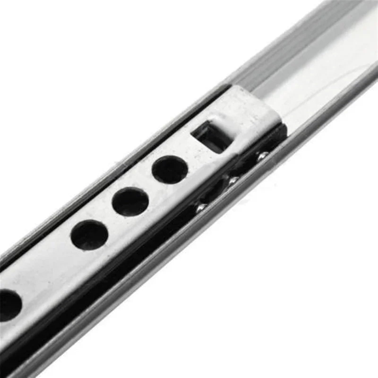Guide Per Cassetti 2PCS Drawer Steel Ball Rail Slides Balls Guide Two Sections 17mm Wide Fold Furniture Hardware Fittings Per Cucina(16 inch)