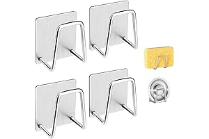 4-Pack Sponge Holder Adhesive: Kitchen Sink Organization Solution