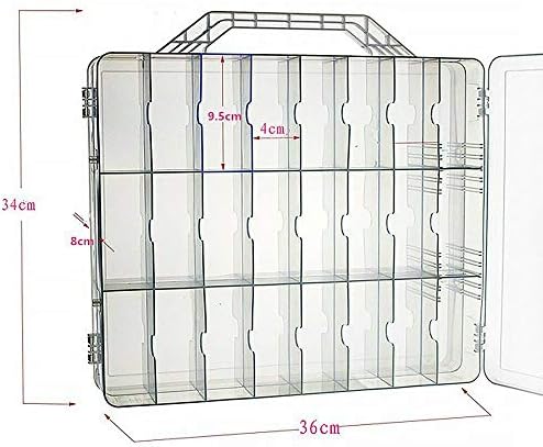 Ruilasago Universal Nail Polish Cosmetic Organisers Holder, 48 Bottles Clear Double Side Nail Polish Holder Storage Case Portable Adjustable Space Divider