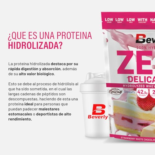 Beverly-ZERO-DELICATESSE-1-Kg-Proteina-Hidrolizada-Whey-al-85-Con-Digezyme-y-Tolerase-Masa-muscular-y-fuerza-CHOCOLATE-BLANCO-FRESA