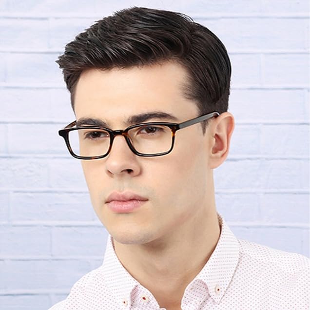 Image of John Jacobs Full Rim Rectangular Shape Blu Cut & Antiglare Zero Power Computer Eyeglasses For Men & Women | Medium | JJ E10005