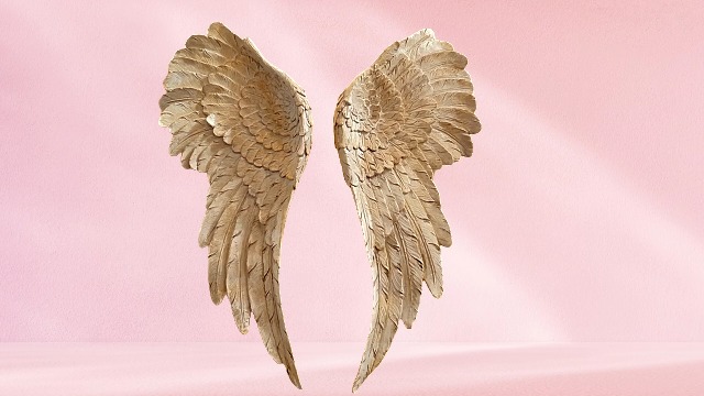 The Grand Tour Angel Wings, Vintage Style, Set of 2, Antique White