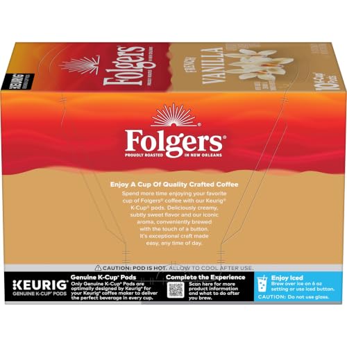 Folgers French Vanilla Artificially Flavored Coffee, K-Cup Pods, 60 Count - image 8