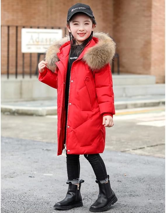 Frieda & Freddies Lange donsjas met capuchon en tweewegsritssluiting in kit online kopen | P&C