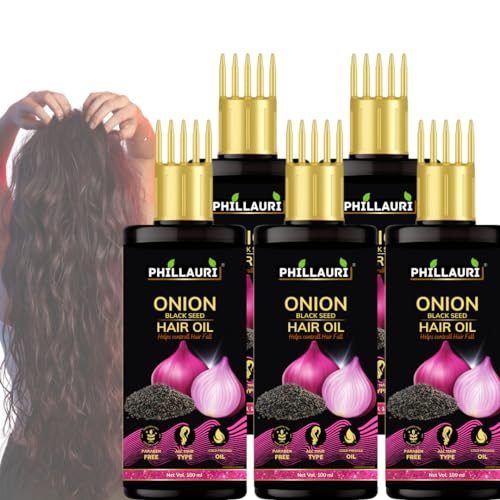 Onion Black seed Hair Oil – Onion Hair Oil For Hair Growth, Dandruff, and Hair Fall | (100ml Pack 5) |
