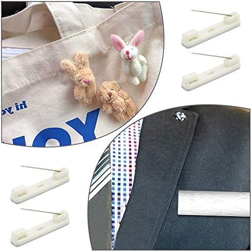 120 Pcs 22mm Safety Bar Pins Plastic Adhesive Bar Safety Pins ID Badge Crafting Parts for ID Badges, Nametags, Ribbons and Crafting, One Size (BINXIN-047-01)