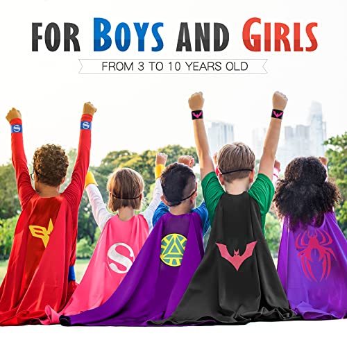 Teuevayl Super Hero Capes And Masks For Girls Superhero Capes Set And Wristbands, Dress Up Clothes With 3 Sets Of Capes For Kids Tutu Skirt, Kids Halloween Costumes For Girls Boys Ages 3-10 #TOP1