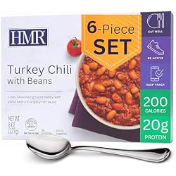 HMR Turkey Chili with Beans Entrée | Pre-packaged Lunch or Dinner to Support Weight Loss | Ready to Eat | 20g of Protein | Low Calorie Food | 8oz Serving per Meal | Pack of 6