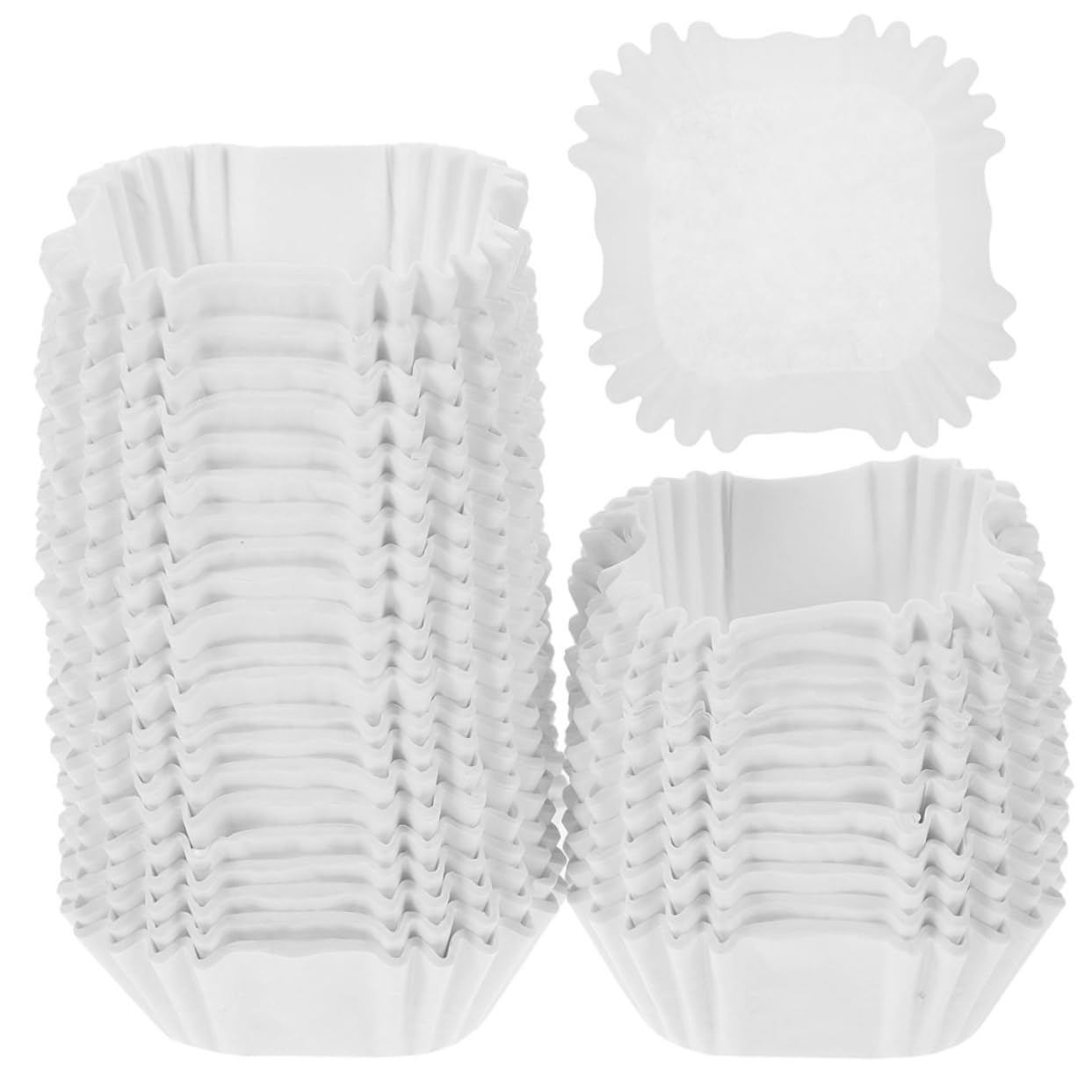 PRETYZOOM 8000 Pezzi tazze da torta fodere porta cupcake fodere per cupcake per la cottura grandi pirottini per muffin supporti per pirottini per muffin fodera per cupcake Carta bianca