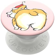 PopSockets PopGrip - Extended Stand and Grip with Interchangeable Top - Corgi Christmas