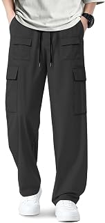 Hidkat Men's Lightweight Casual Cargo Pants