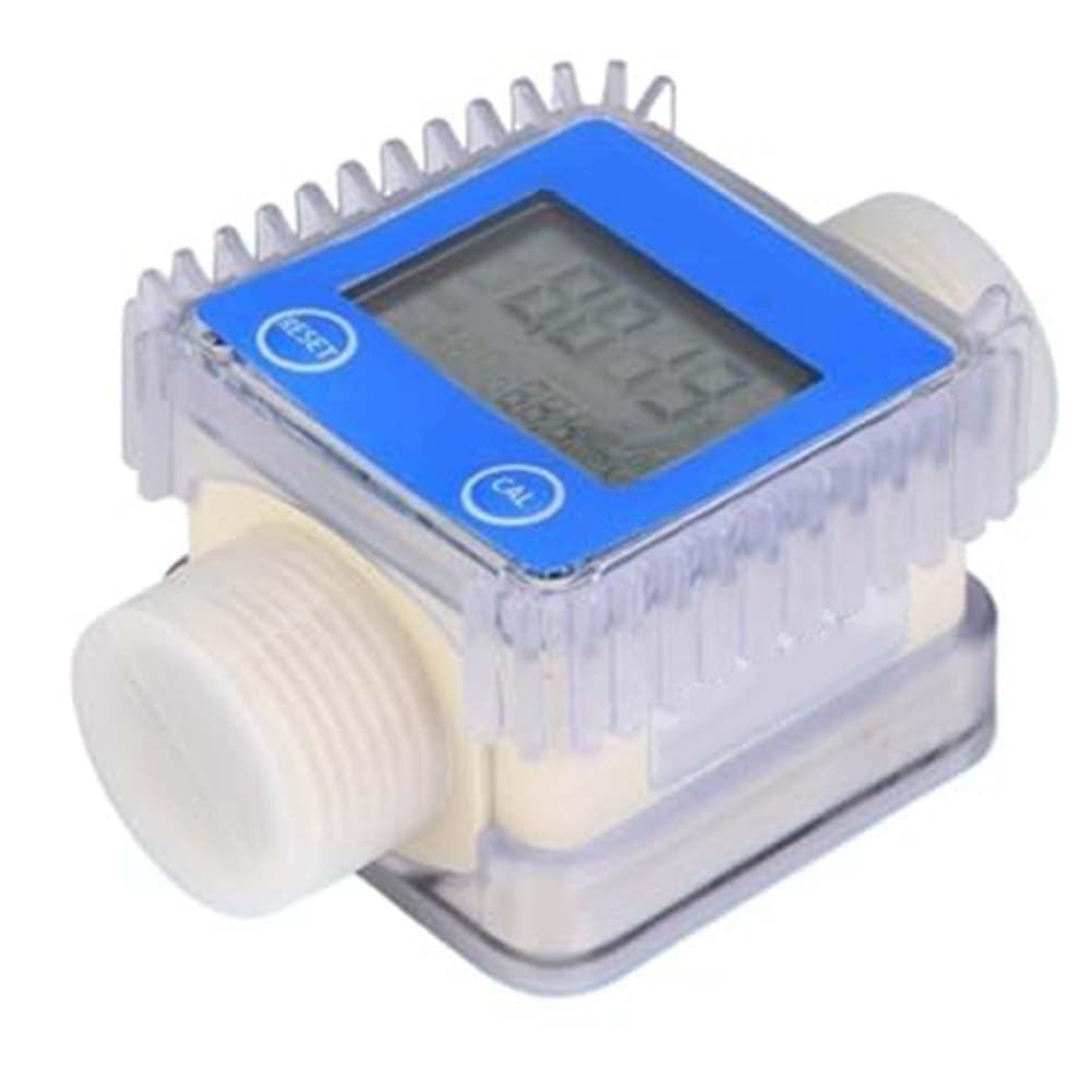 Misuratore di portata digitale K24 per olio e carburante, display LCD, dati in tempo reale, sensore di flusso d'acqua accurato per monitoraggio diesel e benzina, blu