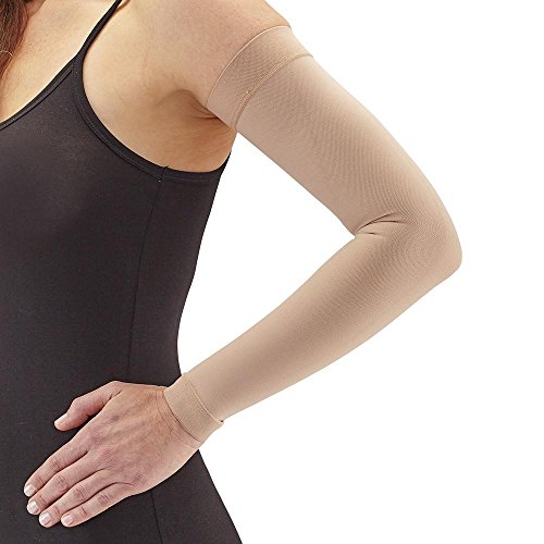 Ames Walker AW Style 706 Lymphedema Armsleeve - 20-30 mmHg Firm Compression, Sand Medium - Manage edema swelling post mastectomy conditions - comfortable fabric