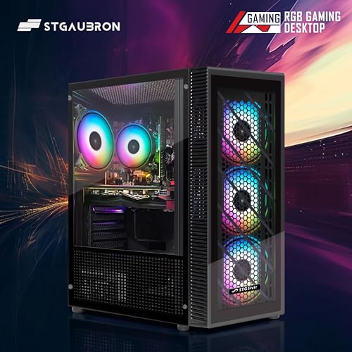 Image of STGAubron Gaming PC Desktop,Core i3-10105F,RX 560 4G,16G DDR4,512G SSD