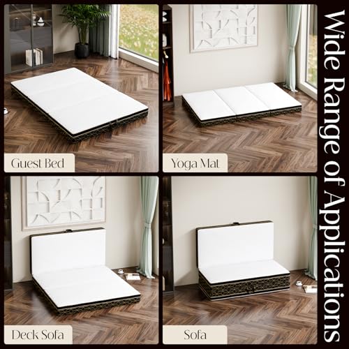 Image of GEMBED Tri Folding Mattress Twin Size - 6Inch Foldable Floor Sofa Bed