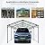 JT 12×21FT Outdoor Carport, Car Garage Shelter with Galvanized Metal Roof &Aluminum Frame for Car,Large Single Side Carport (Charcoal-12ft*21ft-Z)