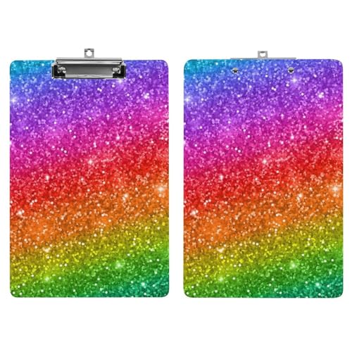 Planchette à pince porte bloc format A4 arc-en-ciel pour restaurant et bureau