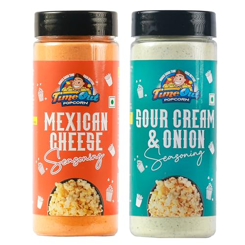 Image of Time Out Popcorn Mexican Cheese and Sour Cream n Onion Powder, Multi Use Seasoning For Pop corn, Snacks, Pack of 2, 100g