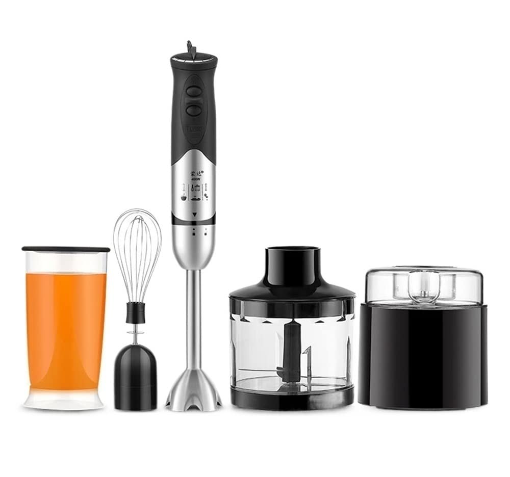 5 w 1 blender ręczny do zanurzania, ręczny blender ręczny z ostrzami ze stali nierdzewnej 304, rozdrabniacz, kubek, młynek, idealny do koktajli, jedzenia dla niemowląt, sosów, przecierów, zup