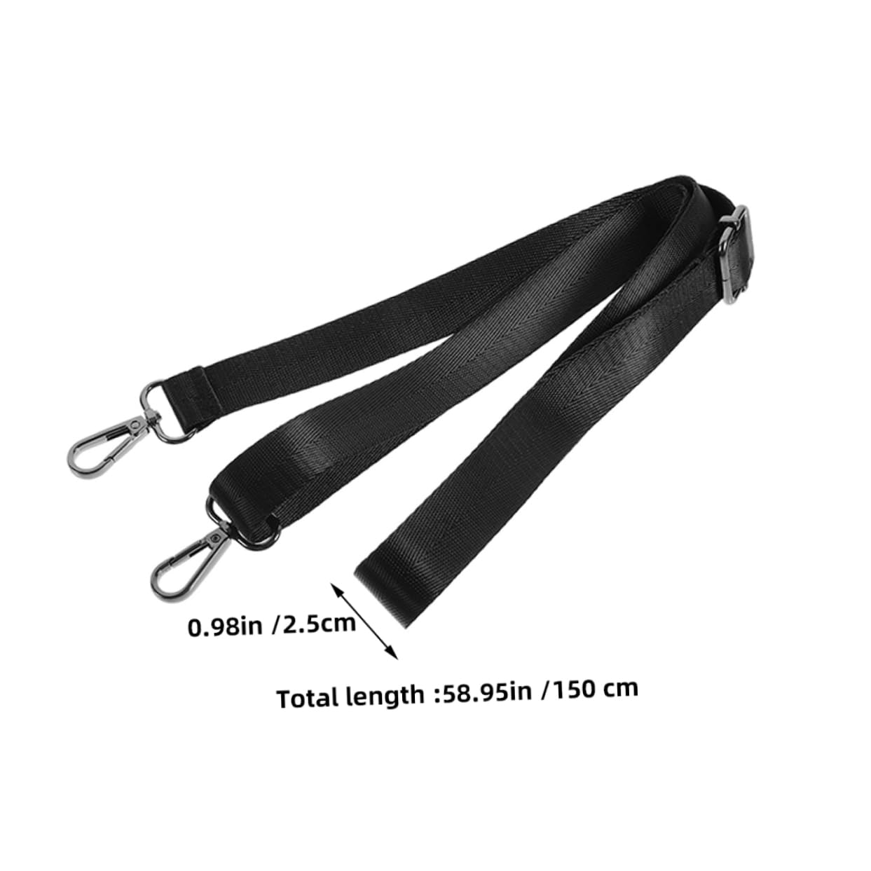 Toddmomy 2pcs Nylon Horse Blanket Leg Straps, Adjustable Blanket Sheet Tail Straps for Fixing Accessory Snaps and Loop End Black - Image 2