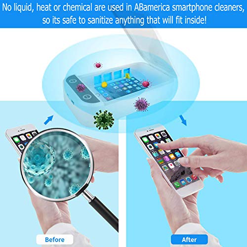Cell Phone Sanitizer UV, Portable UV Light Smart Phone Sterilizer, Cell Phone Cleaners UV Light Sanitzier Box,Aromatherapy Function Disinfector for iOS Android Smartphones Jewelry Watch