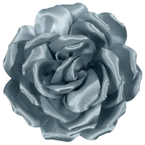 Image of 4.3 inch Red Rose Hair Clip Large Flower Brooches for Women | Charming Flowers Pins for Clothes | Turn Heads with Stylish Rose Hair Clip Flower Brooch Pin for Clothes & Clips for Woman