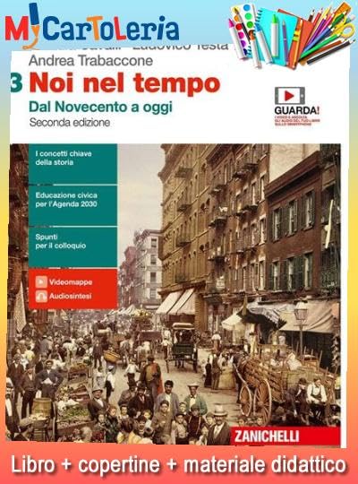 NOI NEL TEMPO 2ED. - CONF. VOL. 3 + ATLANTE DELLE GRANDI TRASFORMAZIONI (LDM) (9788808940322) + copertine + Il tuo libro scolastico copertinato con articoli di cartoleria per la scuo