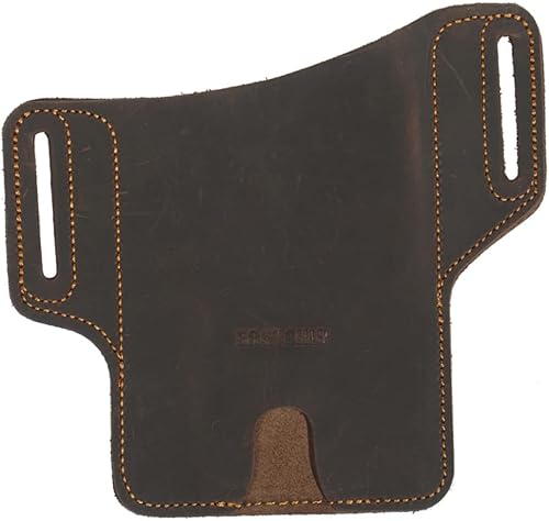 INOOMP Riñonera de cuero para hombre Billeteras de cuero para teléfono celular Funda Billeteras De Hombres Cuero Original al aire libre Riñonera