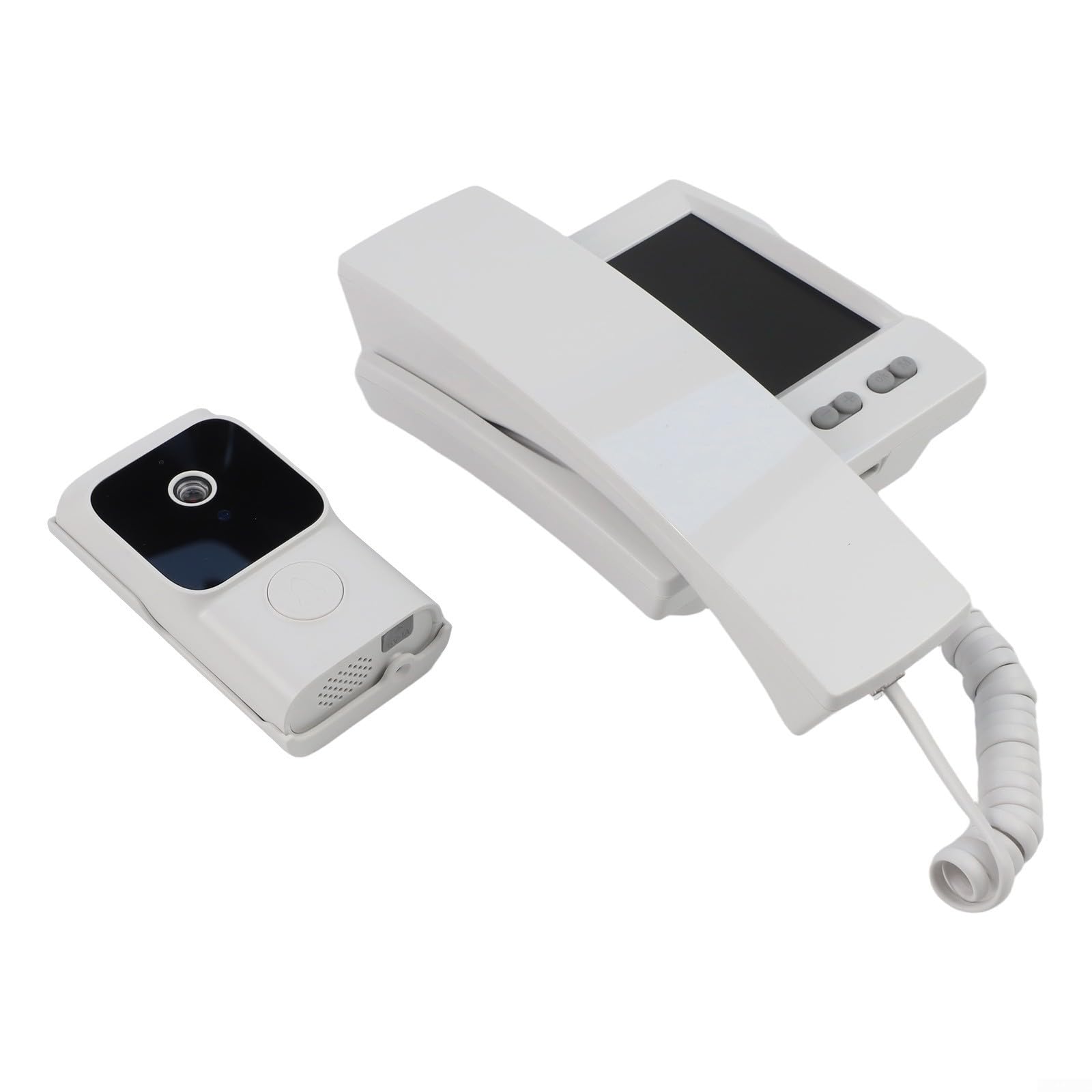 Intercomunicador inalámbrico para puerta con pantalla HD de 3 5 pulgadas, comunicación bidireccional e infrarrojos para seguridad en el hogar (blanco)