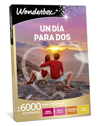 WONDERBOX para mamá - Caja Regalo Un Día para Dos - Pack Experiencias para Regalar 2 Personas, Explorar Nuevos Territorios, Gracias A La Comida Y La Relajación, Regalos Originales para Parejas WONDERBOX para mamá - Caja Regalo Un Día para Dos - Pack Experiencias para Regalar 2 Personas, Explorar Nuevos Territorios, Gracias A La Comida Y La Relajación, Regalos Originales para Parejas