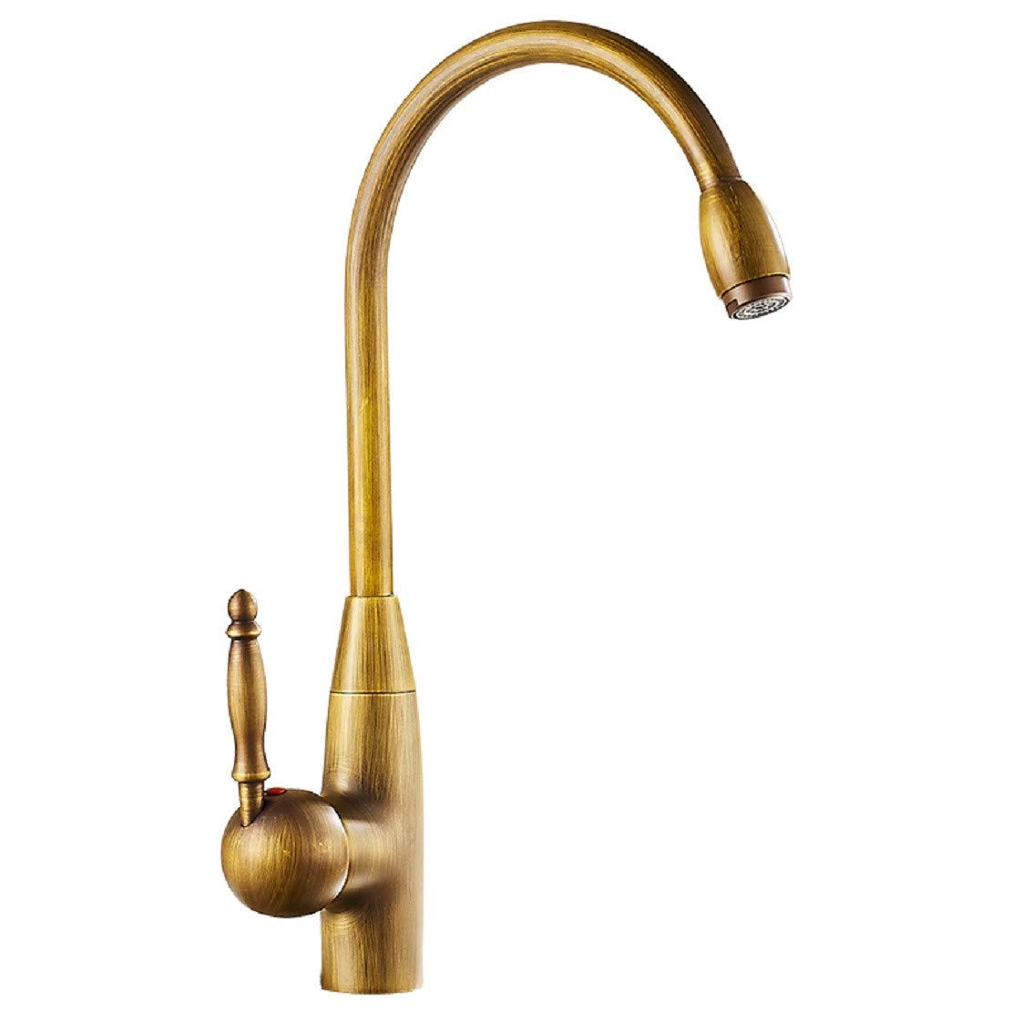 ZYCHSJXA Kitchen Tap Cold and Hot Water Antique Washbasin Basin Can Rotate Taps Sink Mixer