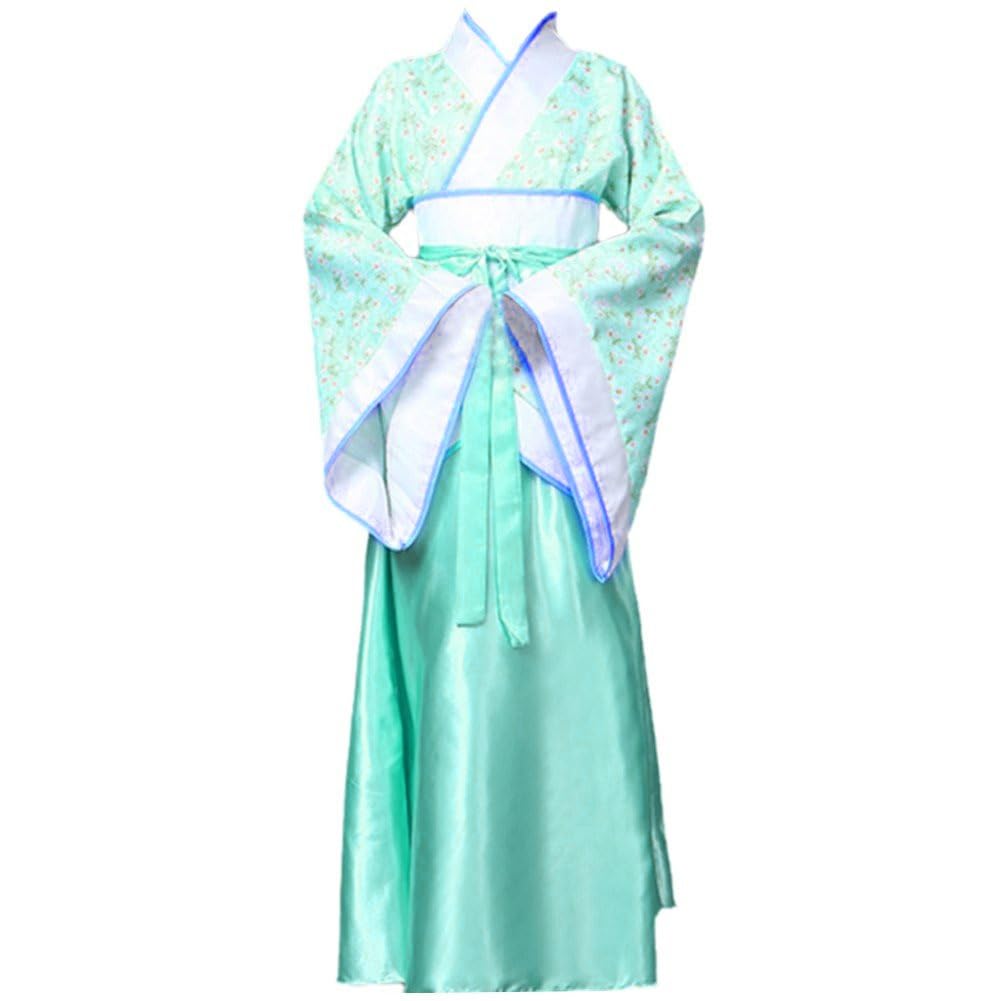 Traje de danza tradicional de estilo chino antiguo y vestido Hanfu para coro de niñas
