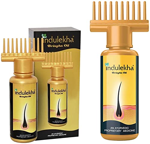 Indulekha Bringha Oil, Reduces Hair Fall, 100% Ayurvedic Oil, 250ml & Indulekha Bringha Oil, Reduces Hair Fall And Grows New Hair, 100% Ayurvedic Oil, 100 ml