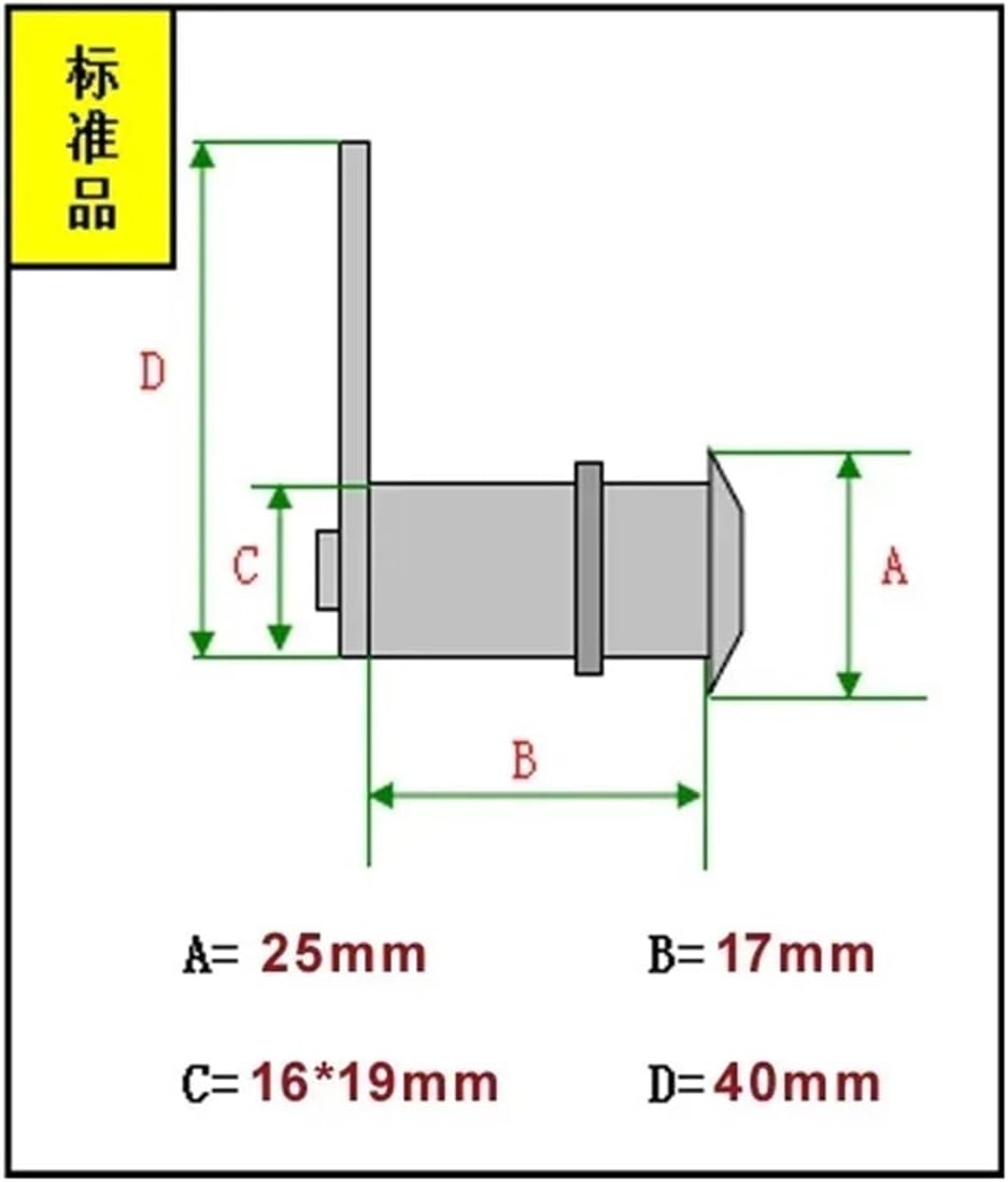Stainless Cinet Cam Lock Locker Mailbox Drawer Vending Machine Outdoor Hardware LK005 G1 1Pcs(17mm-KD-SH02)