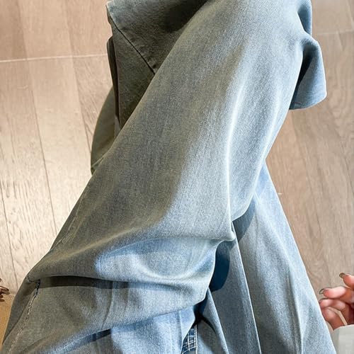 Women's Comfortable Tencel Jeans Summer Casual Style high Waist Loose Straight Leg Slimming Wide Leg Pants3