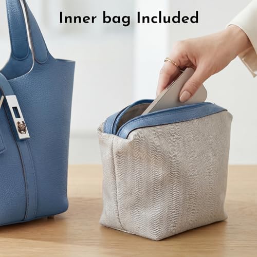Bolso Tote para mujer con asa superior de cuero vegano miniatura 6