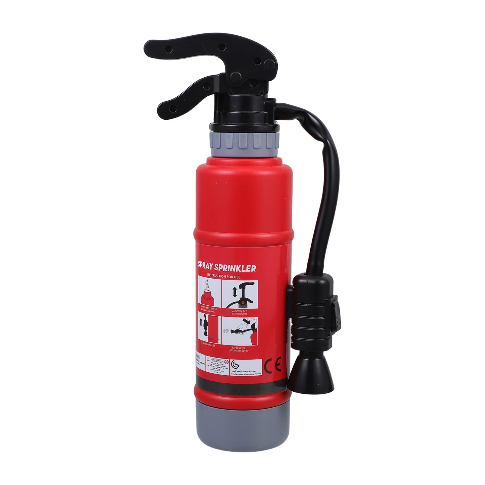 Jouet Pistolet à Eau Extincteur pour Enfants, Pompe à Eau Pulvérisatrice de Plage et Piscine, Jouet de Rôle Pompier avec Jet d'eau à Pression, Accessoire de Jeu de Plein Air, Rouge, 1 Pièce