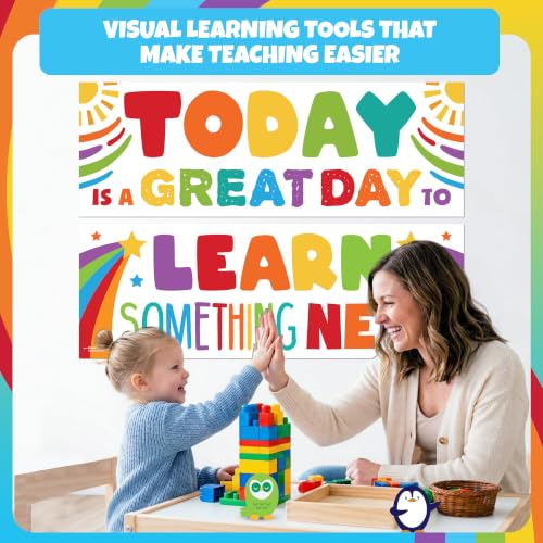 Image of Sproutbrite 2 Educational Learning Charts & Posters for Classroom 13.5 inchx39 inch