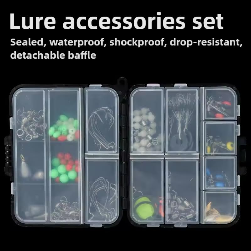 Kit de accesorios para pesca 183 piezas con caja organizadora miniatura 3