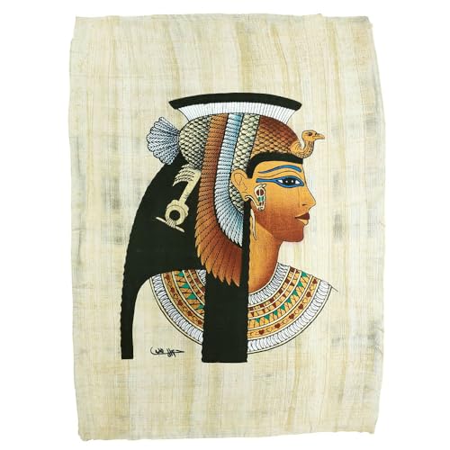Papyrus égyptien fait main de Cléopâtre peinture traditionnelle haut de gamme