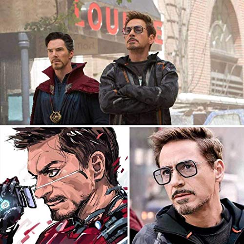 Image of Luxury Sunglasses with Metal Frame, Square Sunglasses Heavy for Smart Men -