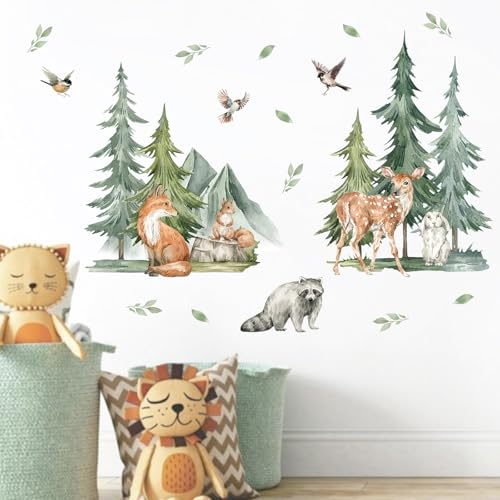 Vinilos Decorativos Animales Bosque 35x12 pulg Mfault miniatura 3