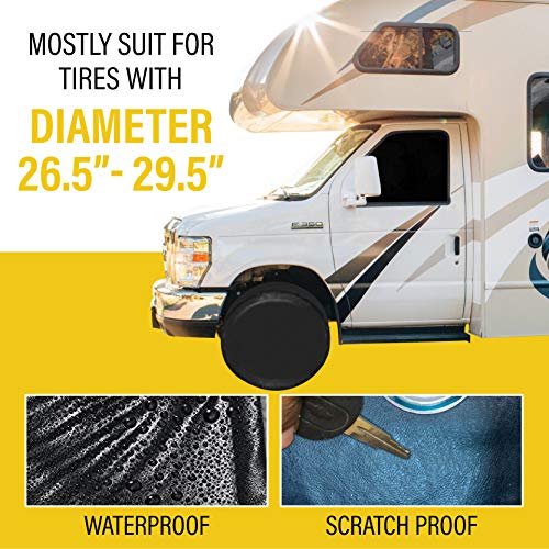 image for EcoNour Tire Cover for Cars, Trucks, Minivans, RV Travel Trailers, Mot
