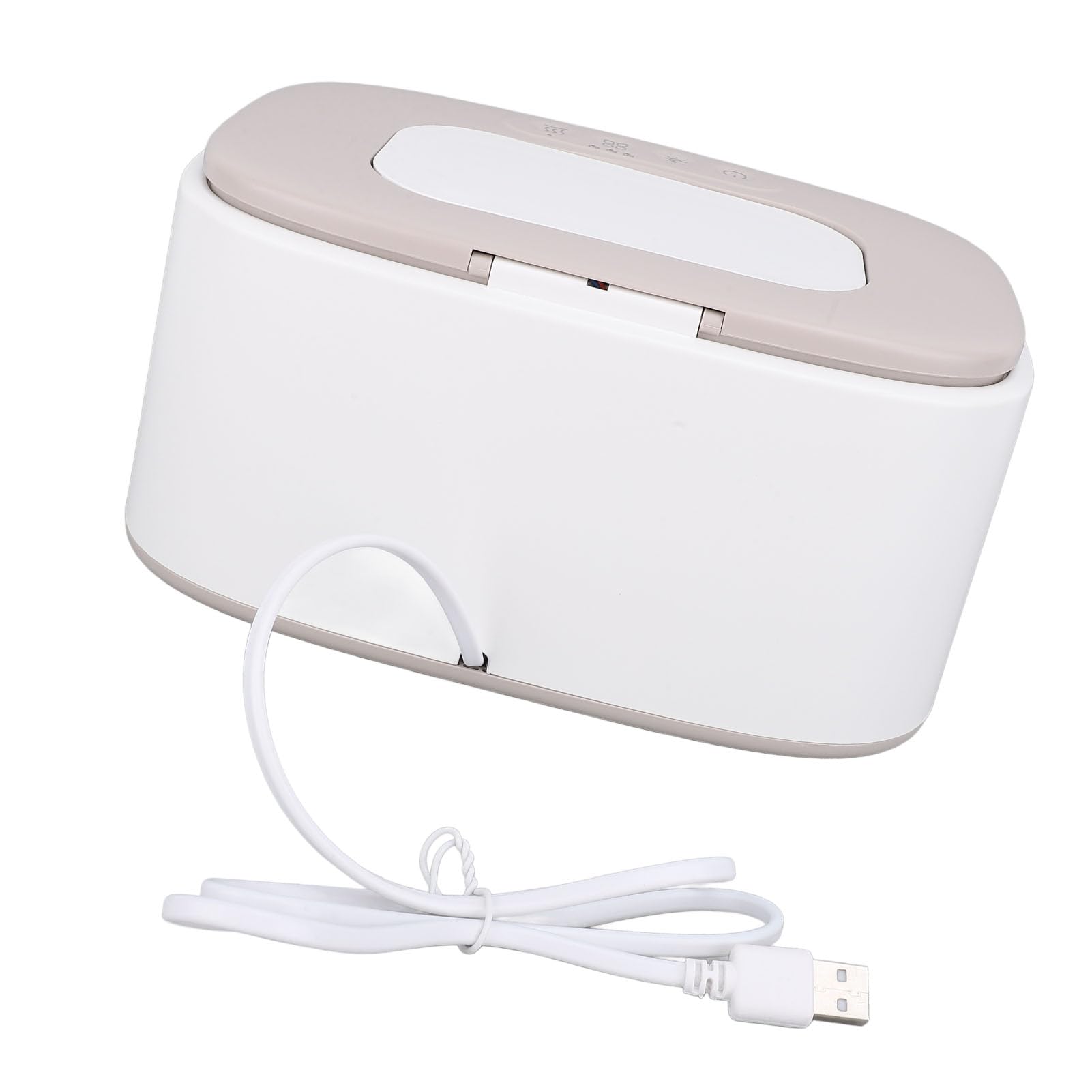 Calentador de Toallitas Húmedas para bebé, Control Inteligente de Temperatura, Dispensador Calentador de Gran Capacidad para Luz Nocturna, Función para Recién Nacidos PP (GREY)