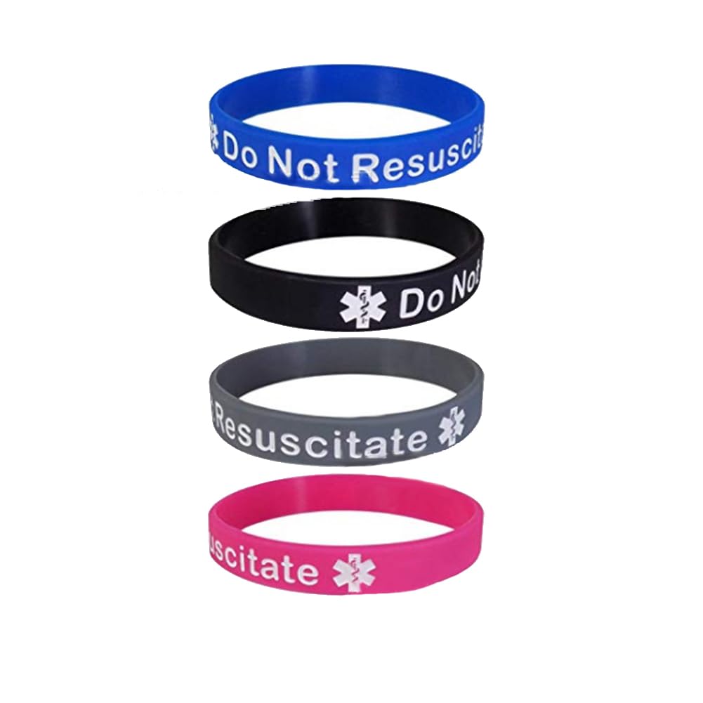 GMXLin Medical Alert ID Silicone Bracelet Sport Rubber Medical Awareness Emergency Wristband for Men Women