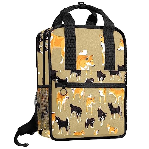 Sac à dos japonais Shikoku cadeau idéal fille motif Shiba Inu multicolore