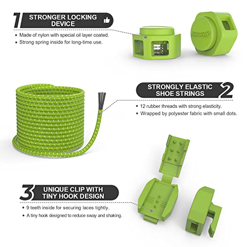 Image of HOMAR Elastic No Tie Shoe Laces Stretch Tieless Shoe Laces for Sneakers No Tie Shoelaces Elastic Laces for Adults and Kids