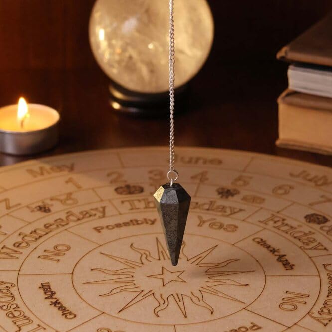 Image of Hematite Point Pendulum | Natural Gemstone Dowsing & Divination Tool for Reiki, Chakra Balancing, Meditation, Energy Healing & Spiritual Guidance 1 pc
