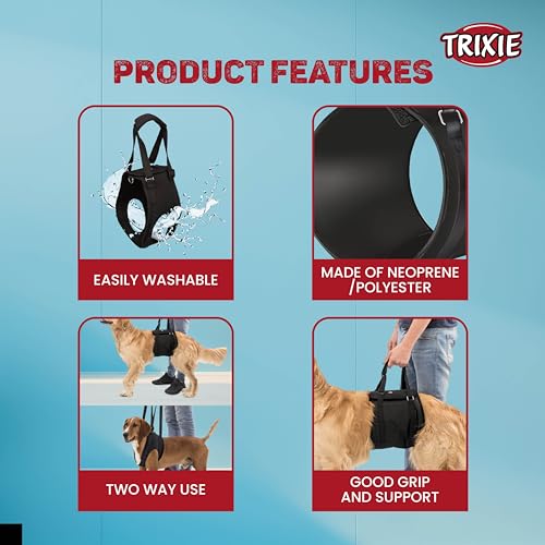 Image of TRIXIE Lifting Aid for Dogs, Support Harness (M, Walking Aid) | Support